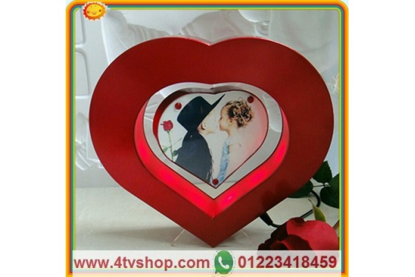 قلب طائر الكترونى معلق باضائة ملونة Magnetic floating frame