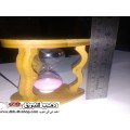 ساعة رملية متحركة زجاج داخل شكل خشبى رائع
