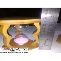 ساعة رملية متحركة زجاج داخل شكل خشبى رائع