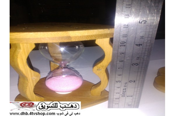ساعة رملية متحركة زجاج داخل شكل خشبى رائع